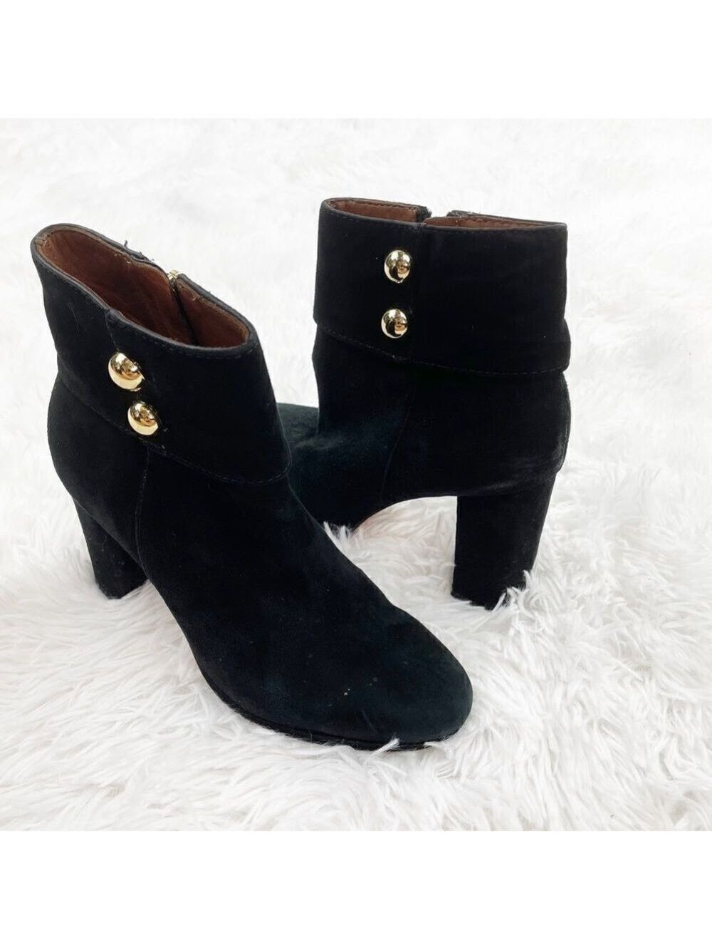 Kate Spade Bridgette Suede Block Heeled Ankle Booties